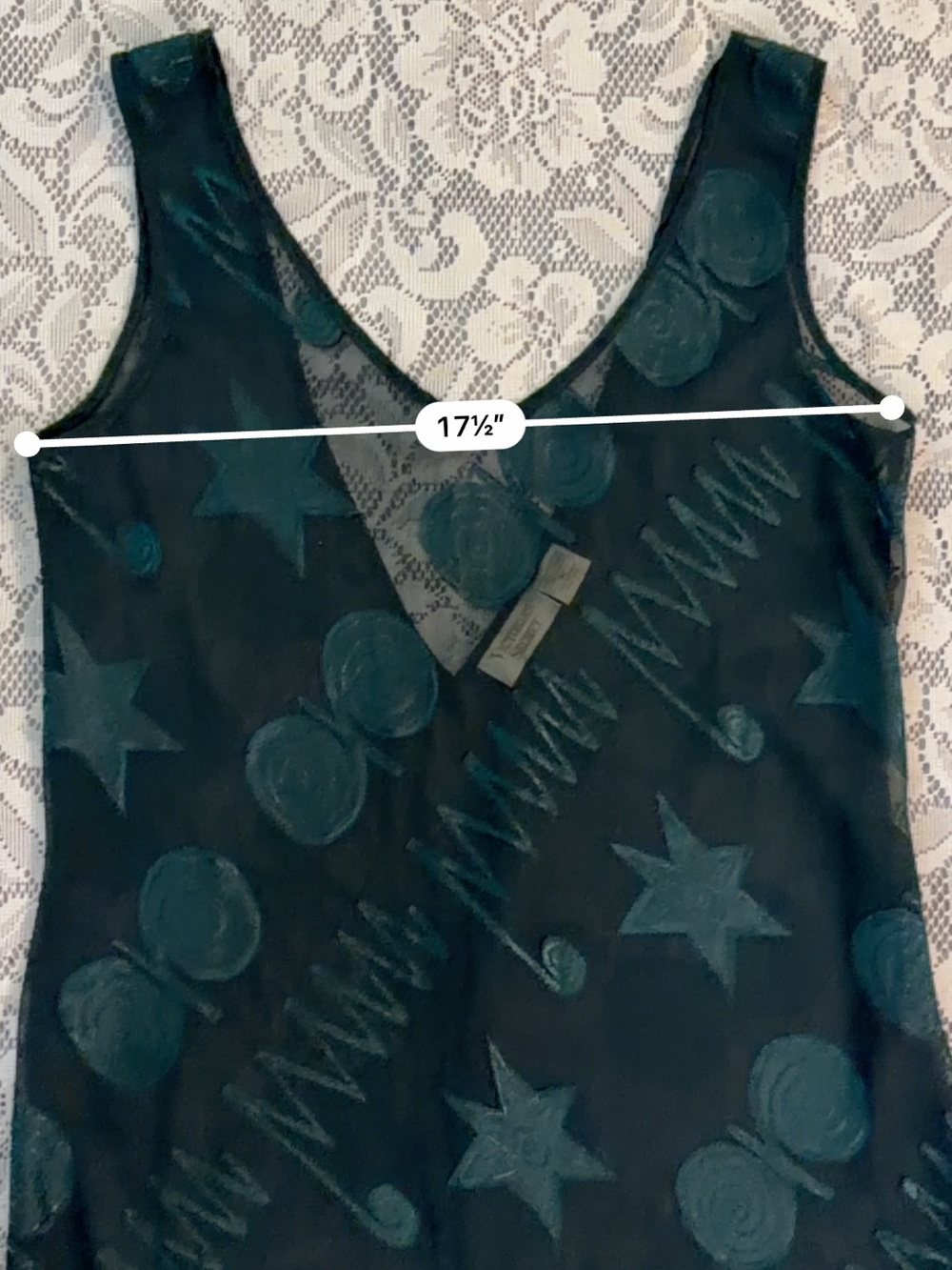 Victoria's Secret Gold Label Emerald Green Sheer Double-V Maxi Nightgown / Slip - Picture 2 of 8